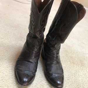 Lucchese Cowhide Ox-blood Cowboy boots
